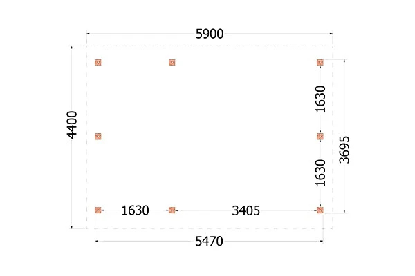 Trendhout Douglas Kapschuur De Hoeve XL 590 x 440 cm - Afbeelding 4