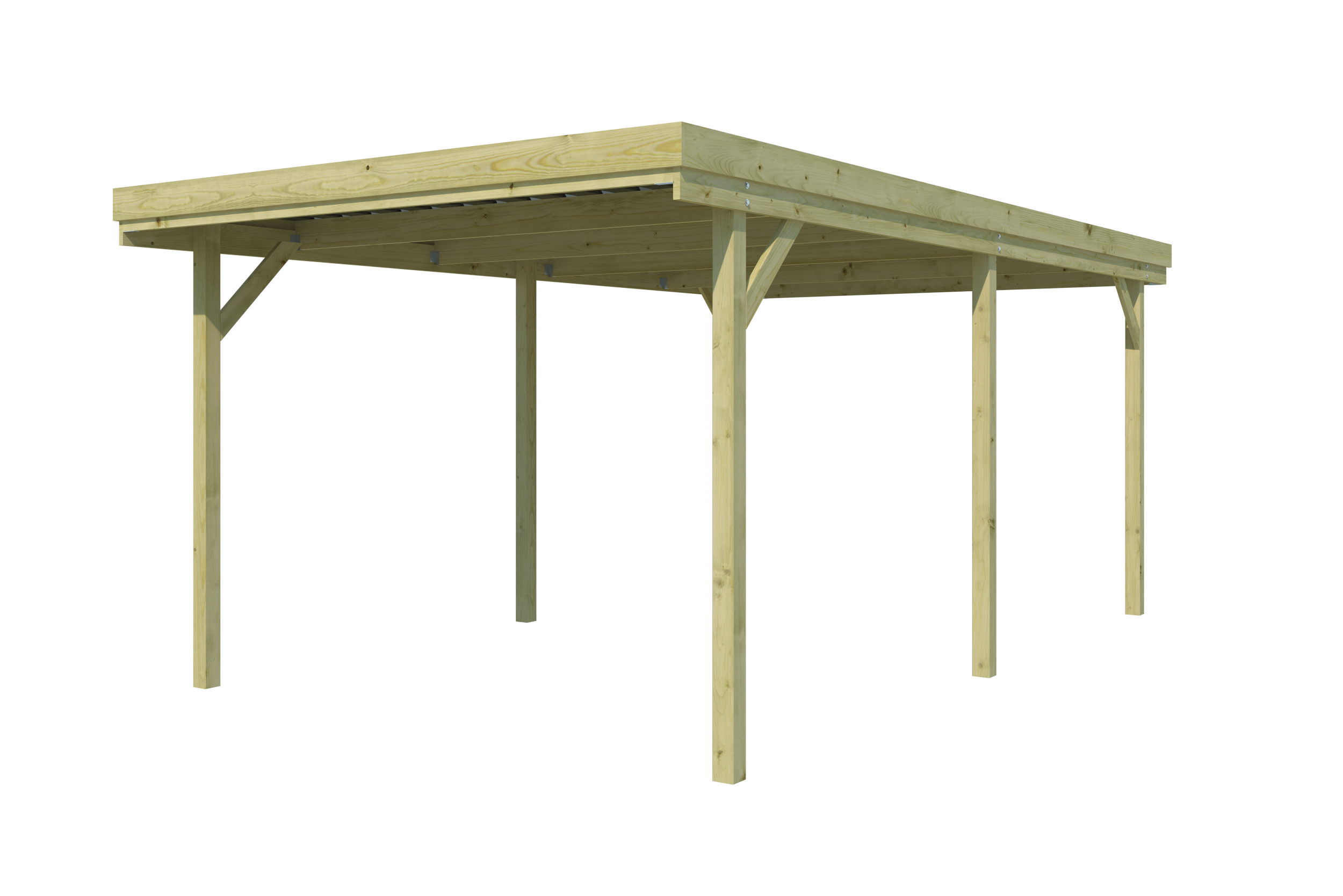 Woodlands Carport Q-Line Enkel 307 x 552 - Afbeelding 1