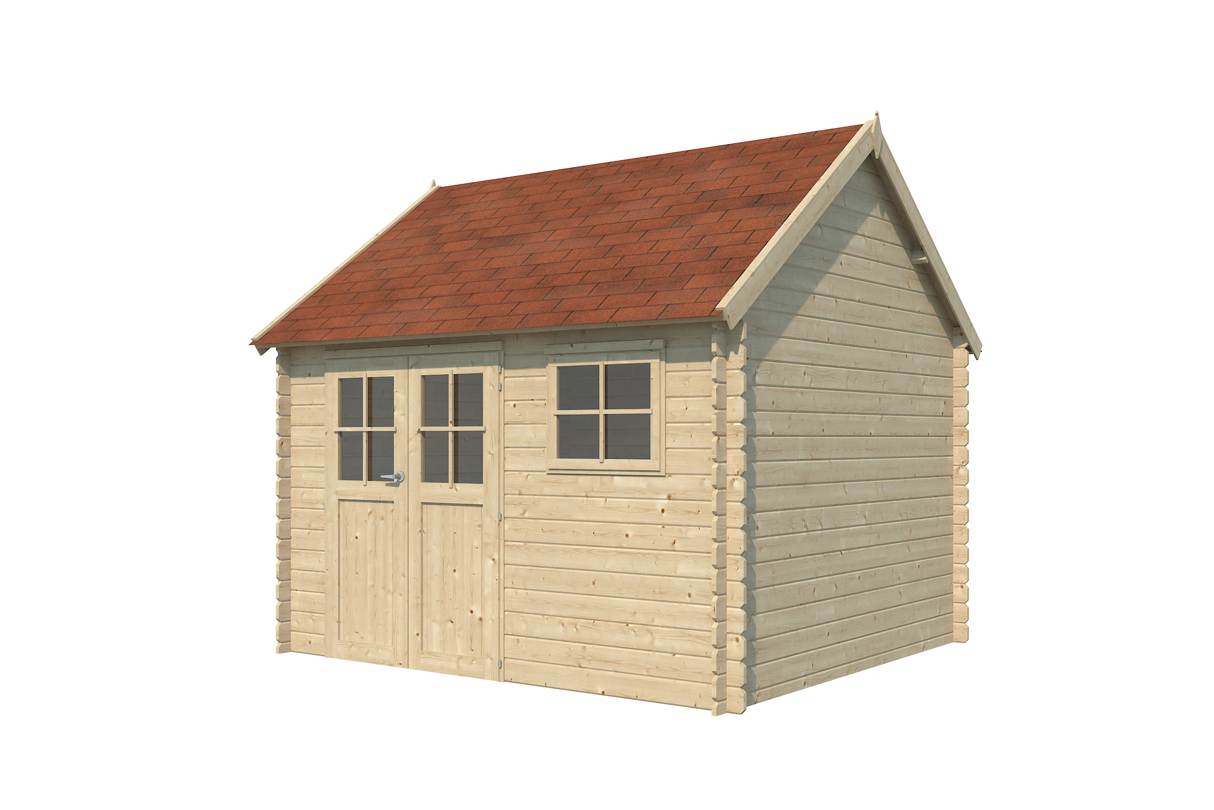 Woodlands Blokhut Coventry L 355 x 320 cm Wanddikte 28 mm - Afbeelding 8