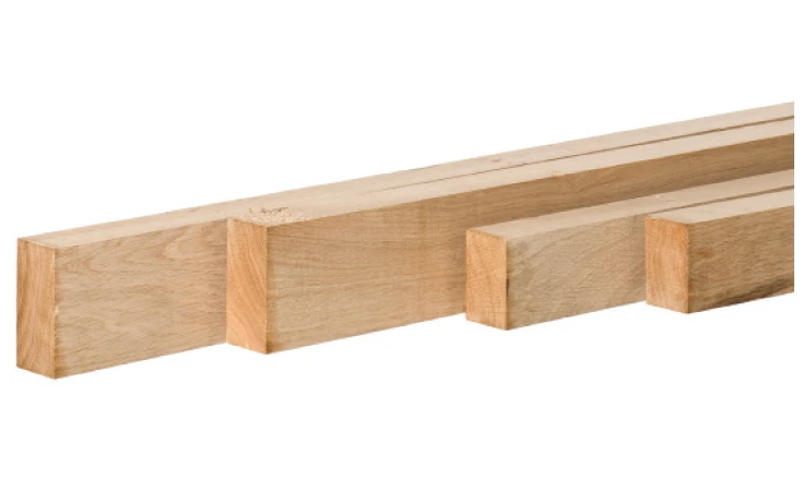 Eiken Balk 5 x 15 cm (50 x 150 mm) - Lengte 200 cm OP = OP - Afbeelding 1