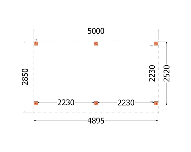 Trendhout Douglas Overkapping Refter 500 x 285 cm - Afbeelding 2