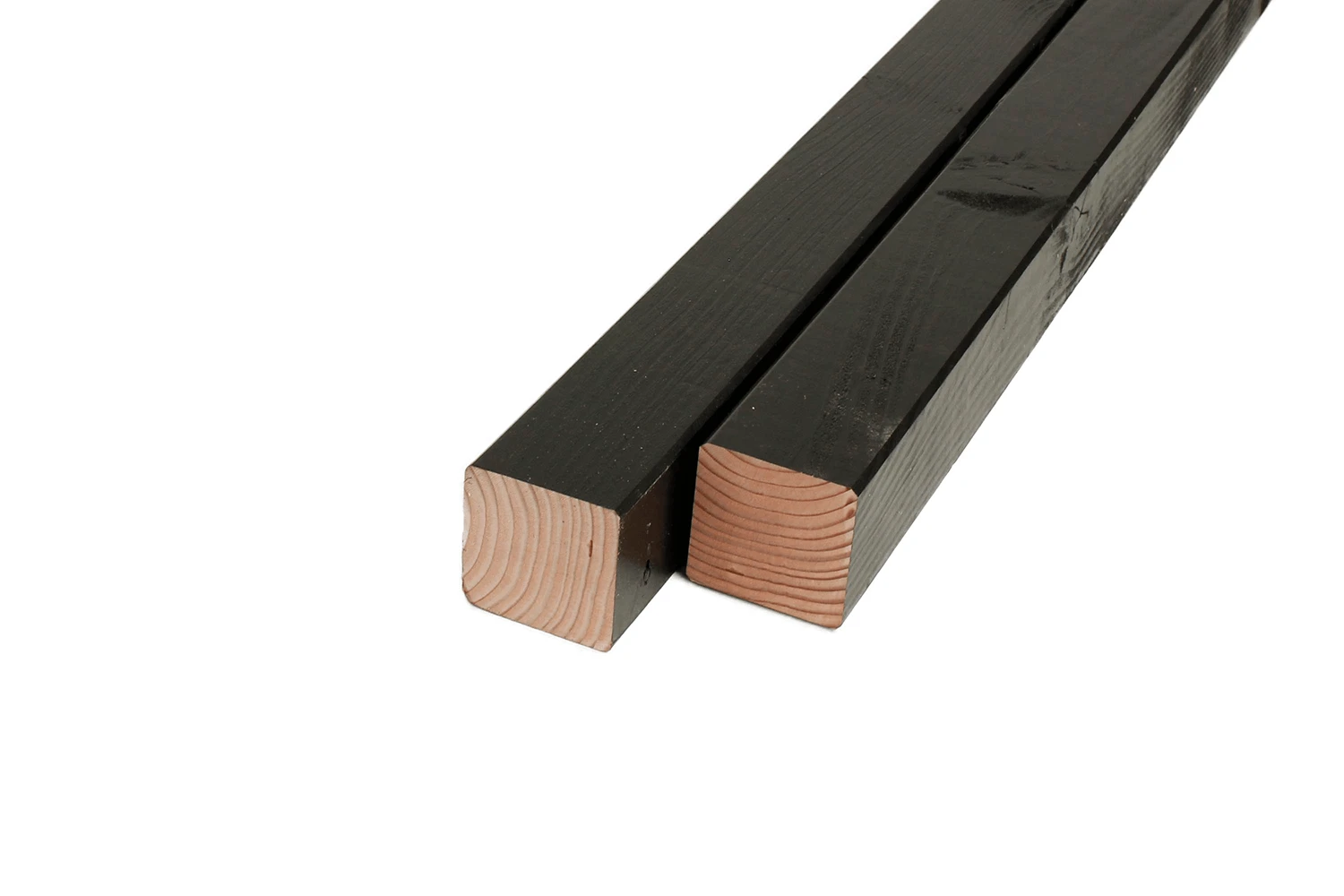 Douglas Paal 6.5 x 6.5 cm (65 x 65 mm) Geschaafd Zwart Gespoten - Lengte 300 cm - Afbeelding 1
