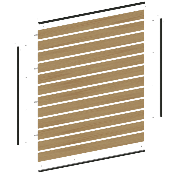 NewTechWood Aluminium Frameset, Zwart Gepoedercoat - Afbeelding 3