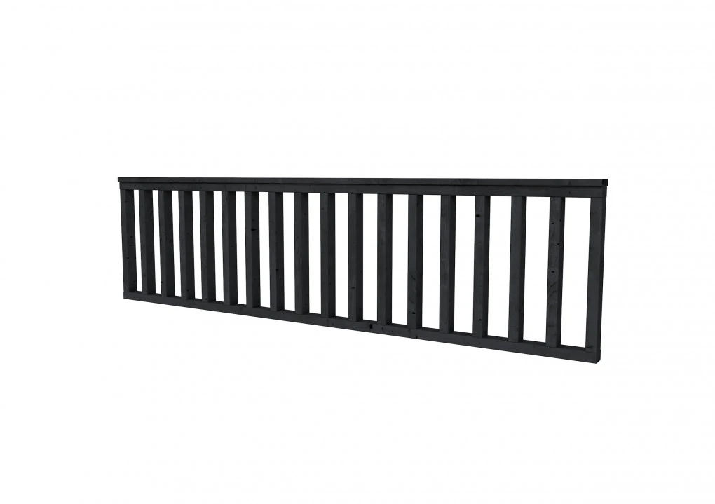 Douglasvision Hekwerk Rechte Uitvoering Zwart Geïmpregneerd 278,5 x 73 cm - Afbeelding 1