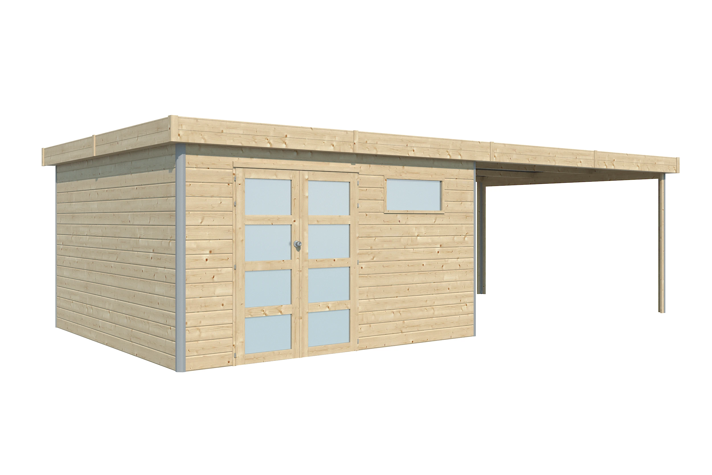 Woodlands Blokhut Kasuko met Overkapping en Dakisolatie 785 x 385 cm - Afbeelding 2