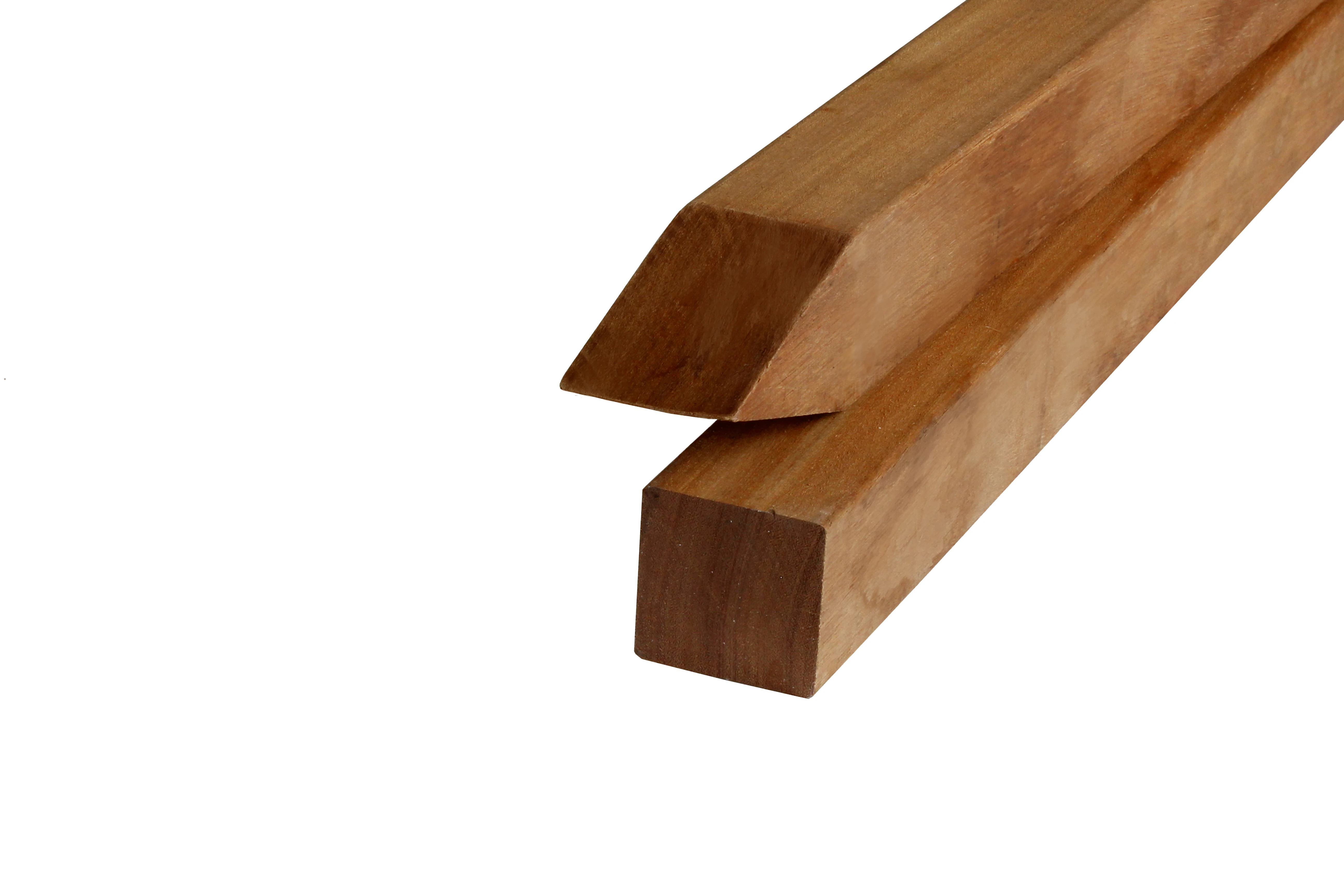 Hardhout Angelim Vermelho Paal 6.8 x 6.8 cm (68 x 68 mm) Geschaafd - Lengte 300 cm - Afbeelding 5