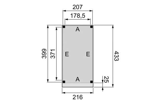 Hillhout Douglas Buitenverblijf Plat Dak Premium - Afmeting 210 x 400 cm - Afbeelding 2