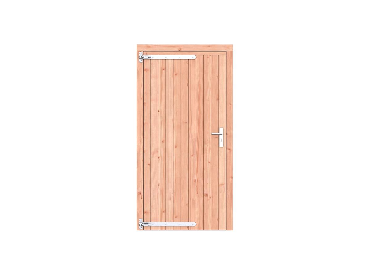 Douglas enkele deur dicht - 108 x 209 cm - Kleurloos Geimpregneerd - Linksdraaiend - Afbeelding 1