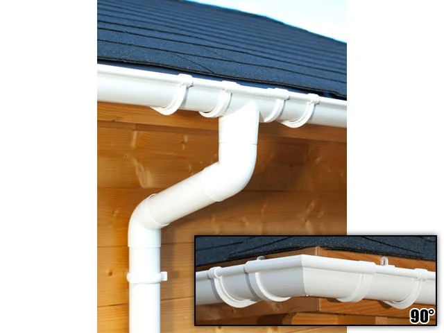 PVC Dakgoot Vierhoekig Wit GD16 - Afbeelding 2