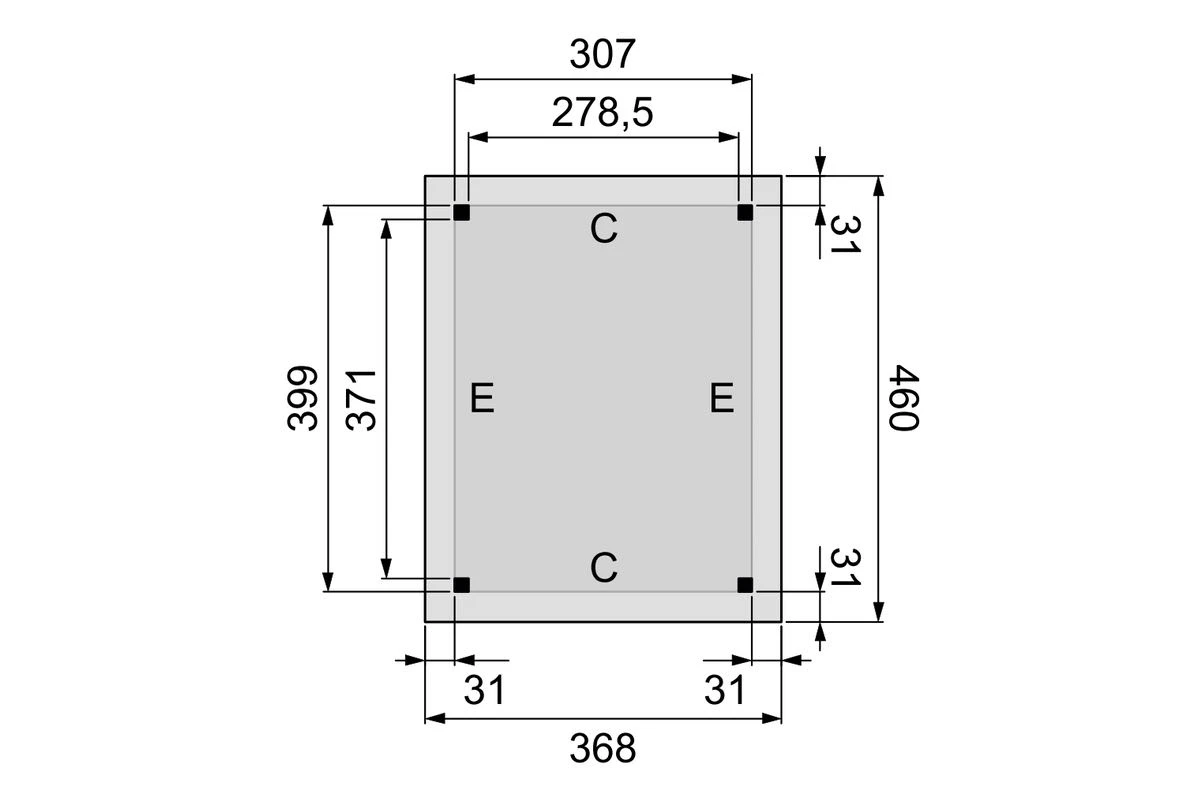Hillhout Douglas Buitenverblijf Plat Dak Excellent 310 x 400 cm - Afbeelding 4