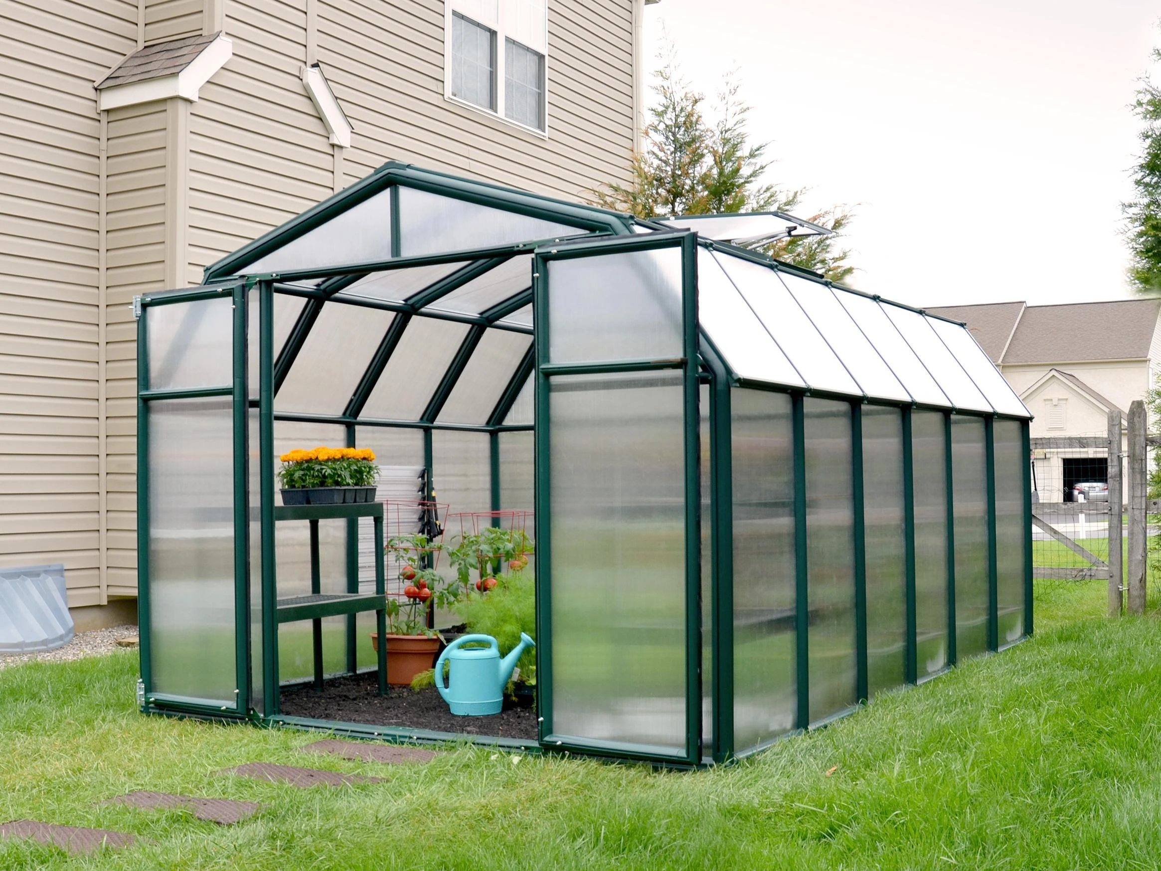 Palram Canopia Tuinkas Hobby Gardener 260 x 386 cm Groen - Afbeelding 1