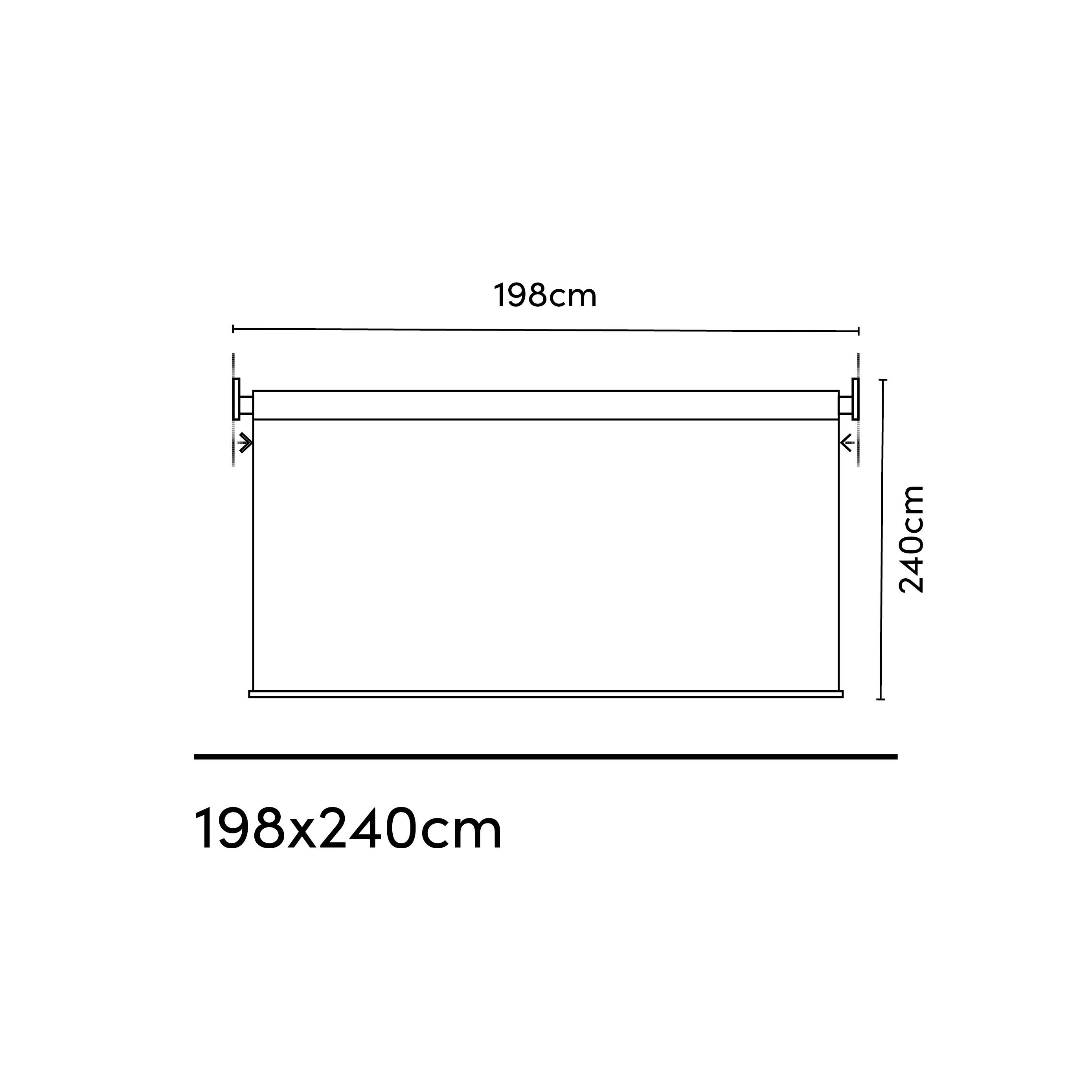 Platinum Buitenrolgordijn 198 x 240 cm Grijs - Afbeelding 2