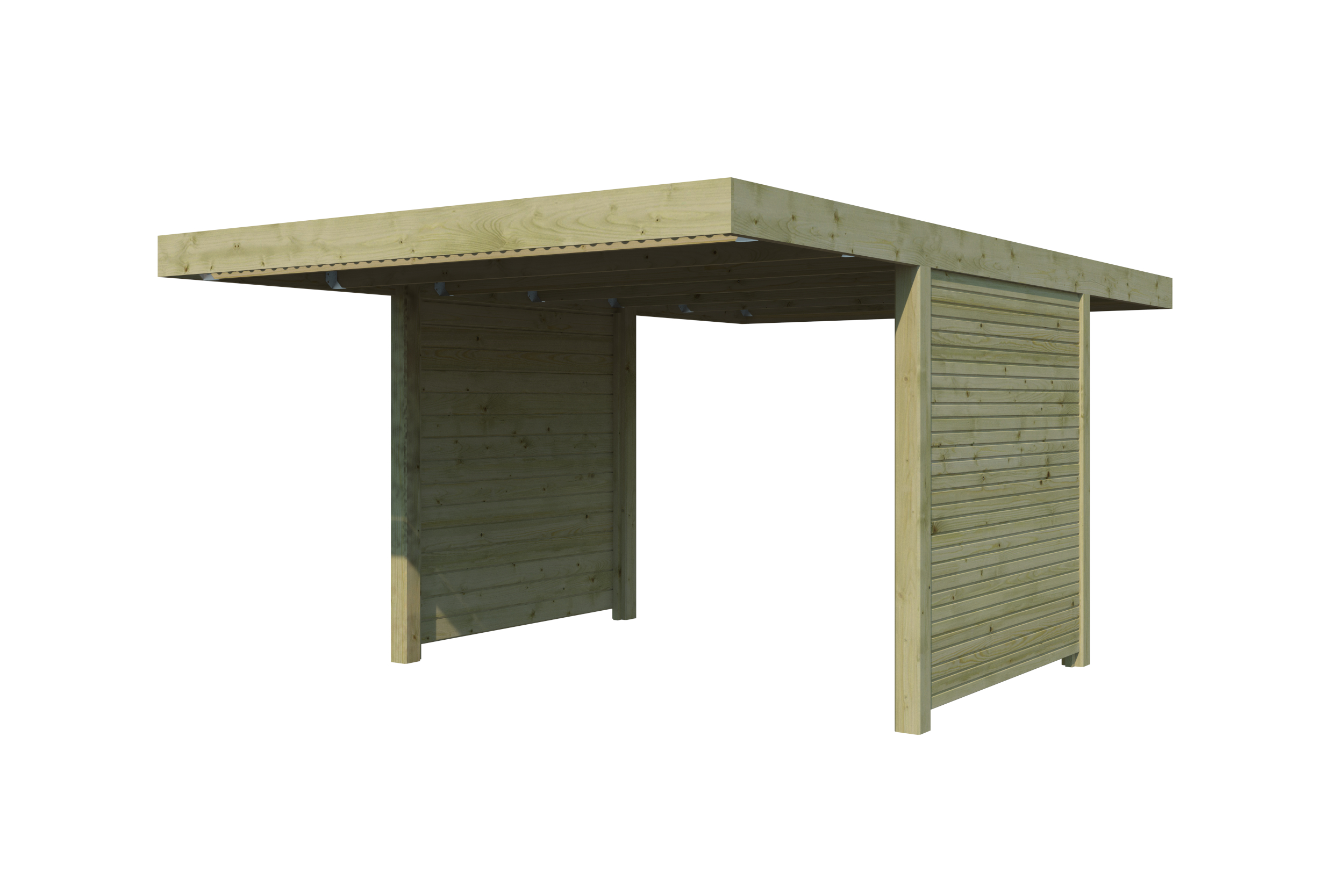 Woodlands Carport Q-Line QB Combinatie A 307 x 554 cm - Afbeelding 1