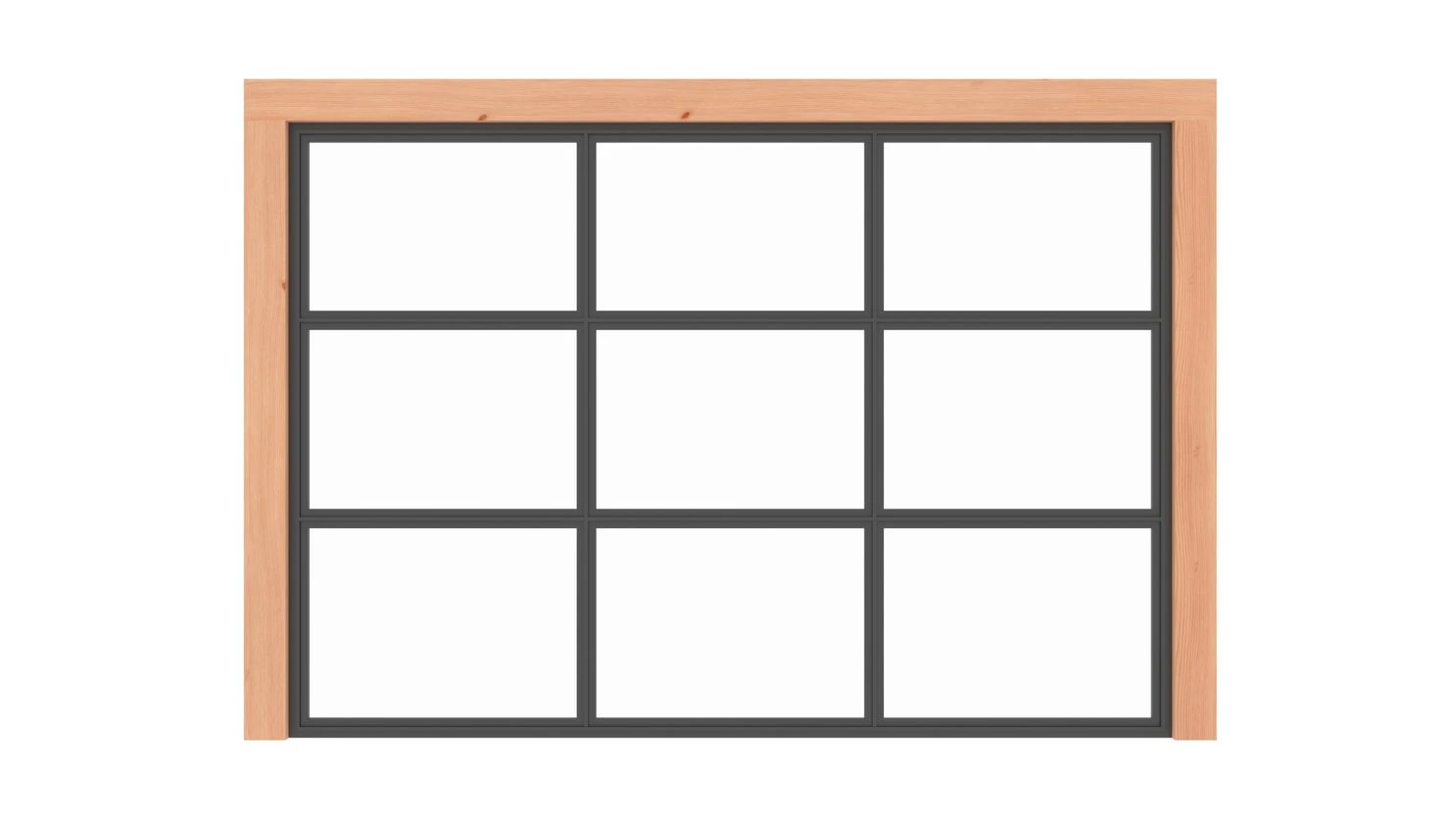 Vaste Glaswand Industrieel 300 x 220 cm - Afbeelding 1