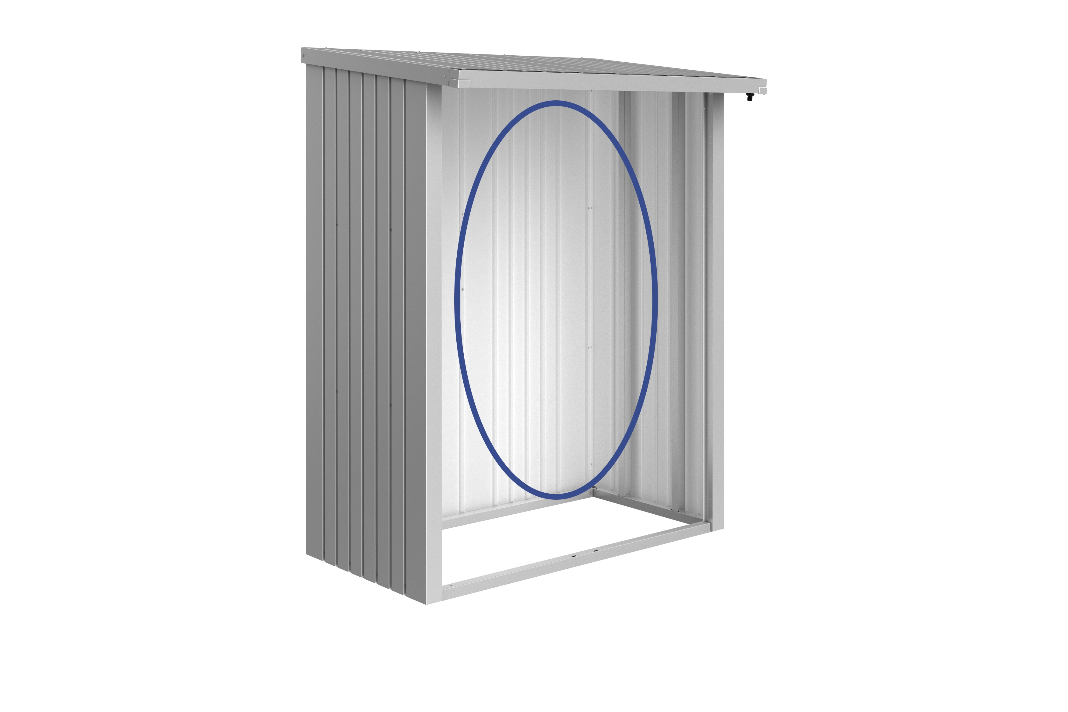 Biohort Achterwand voor WoodStock Zilver Metallic Formaat 150 - Afbeelding 2