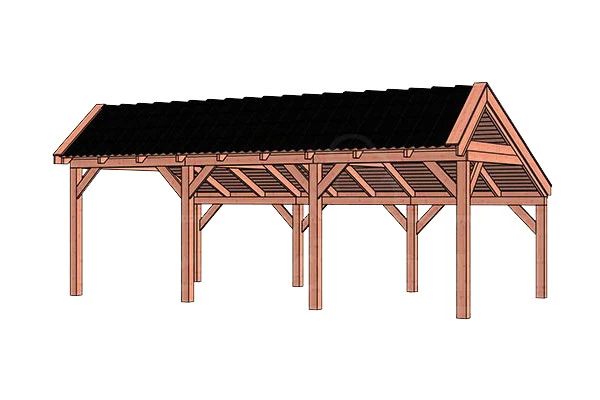 Trendhout Douglas Kapschuur De Stee 740 x 425 cm - Afbeelding 1