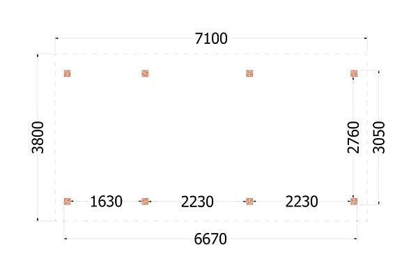 Trendhout Douglas Kapschuur De Hoeve XL 710 x 380 cm - Afbeelding 3