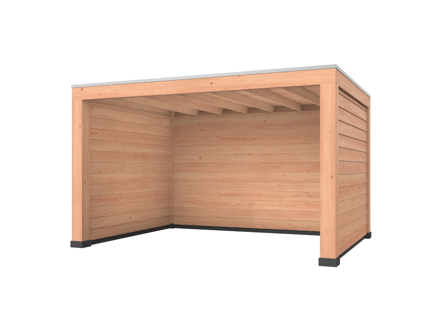 Douglas overkapping, 400 x 300, met achterwand en twee zijwanden, Westwood Modern - Afbeelding 1