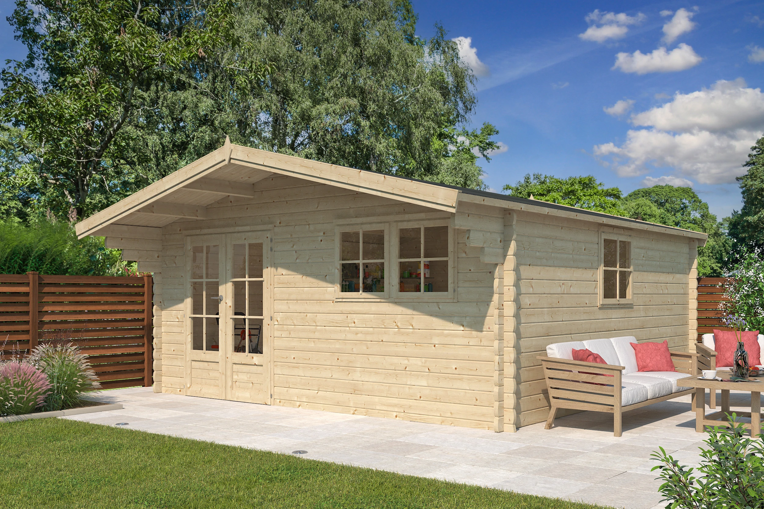 Woodlands Blokhut Koski 505 x 505 cm - Afbeelding 1