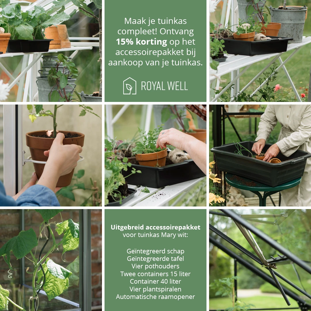Royal Well Tuinkas Mary II Full Options Wit - Afbeelding 4