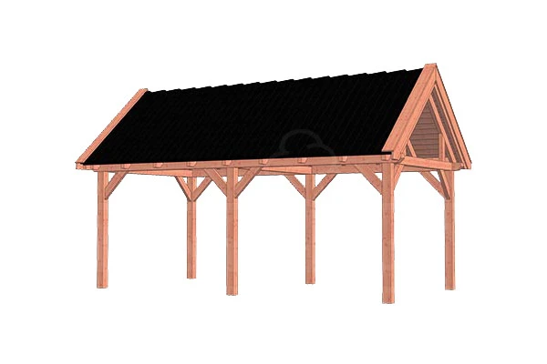 Trendhout Douglas Overkapping Zadeldak XL 635 x 380 cm OP = OP - Afbeelding 1