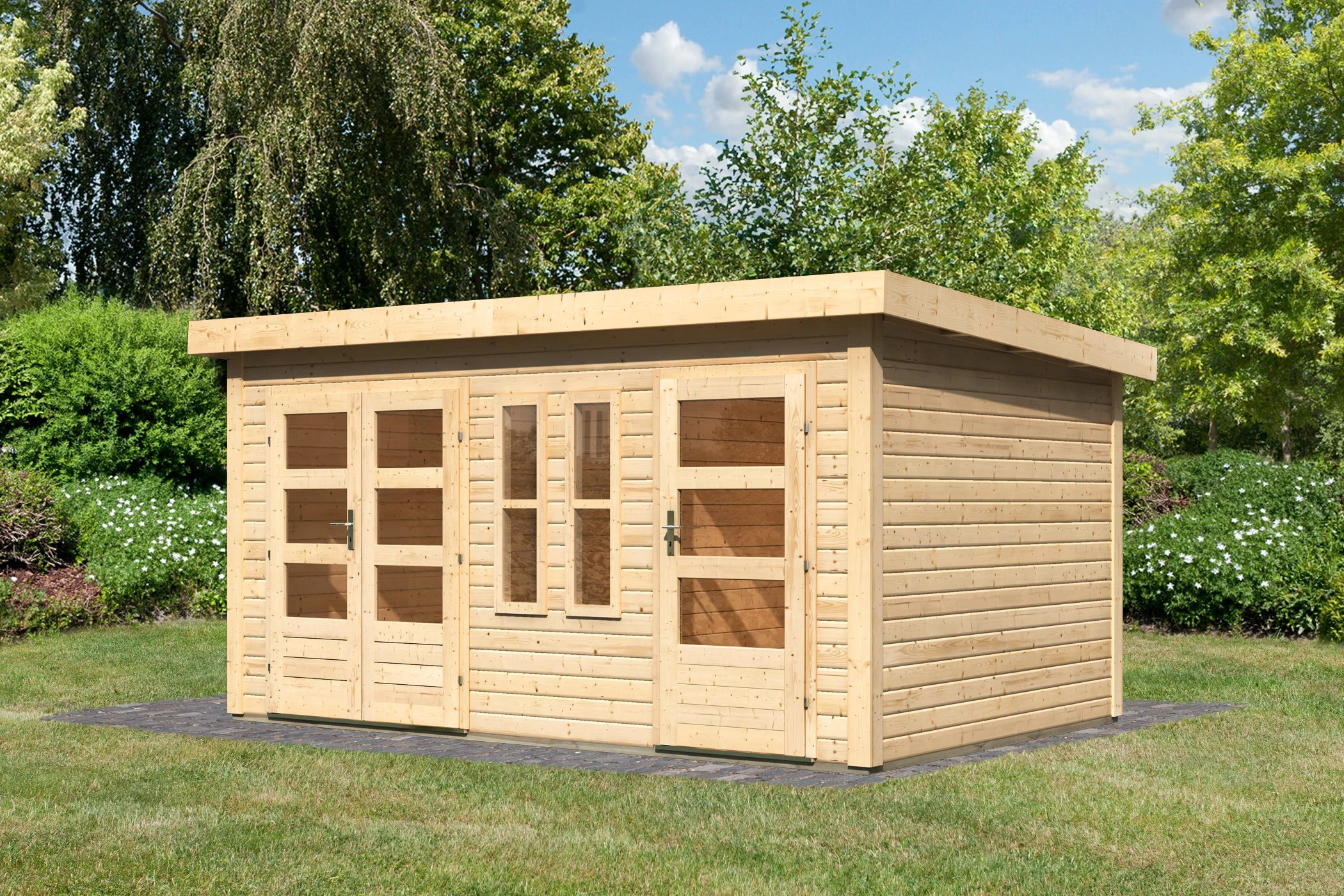 Karibu Tuinhuis Schönbuch 2 458 x 302 cm - Afbeelding 5