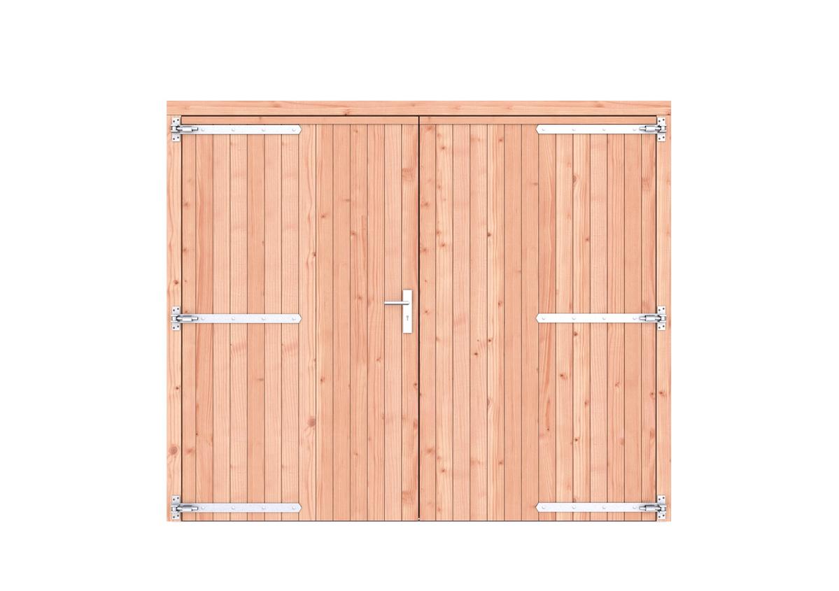 Douglas dubbele deur dicht - 250 x 209 cm - Onbehandeld - Afbeelding 1