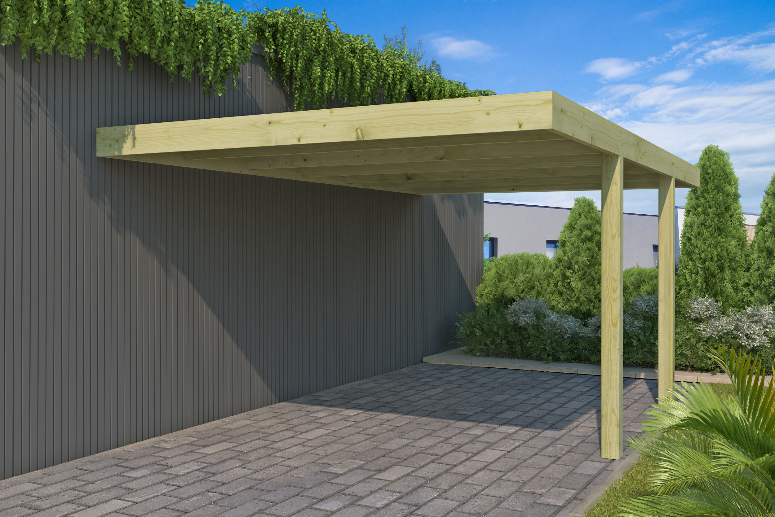 Woodlands Carport Q-Line QB Aanbouw 307 x 554 cm - Afbeelding 3