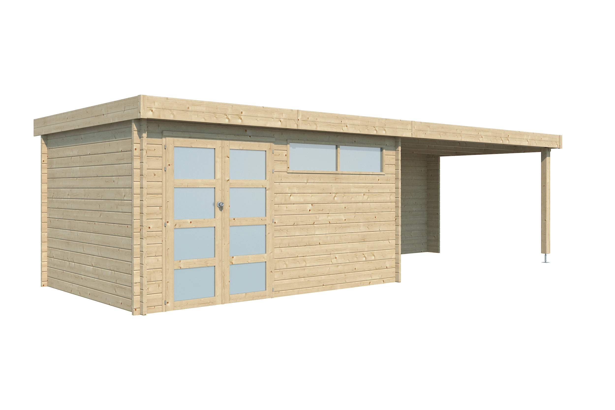 Woodlands Blokhut Modern met Overkapping en Dakisolatie 815 x 295 cm - Afbeelding 10