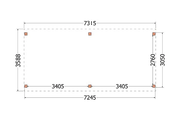 Trendhout Douglas Kapschuur De Stee 730 x 360 cm - Afbeelding 2