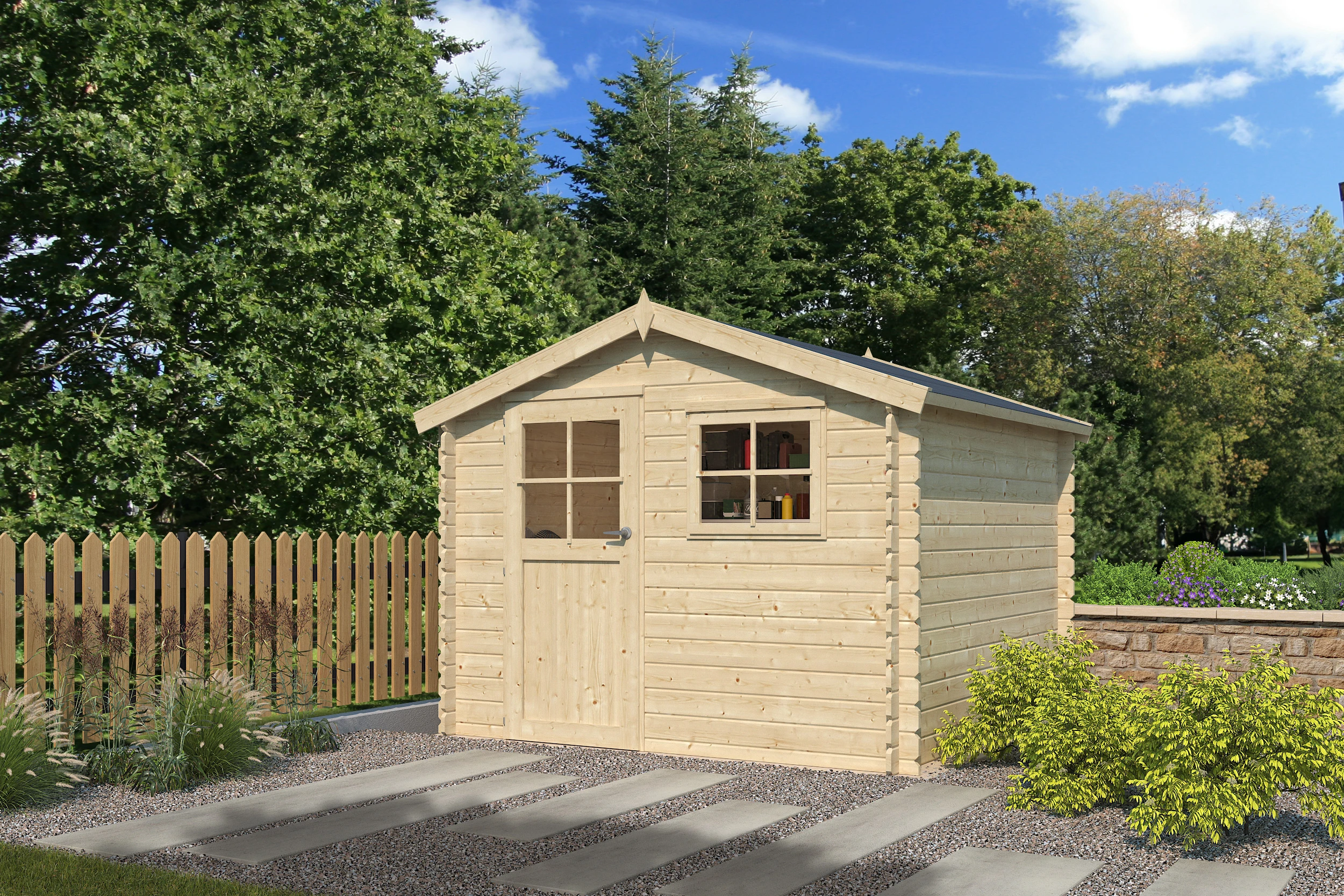 Woodlands Blokhut Salzburg 295 x 295 cm - Afbeelding 1