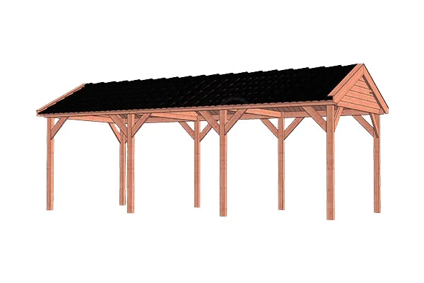 Trendhout Douglas Overkapping Zadeldak Beluta 750 x 350 cm - Afbeelding 1