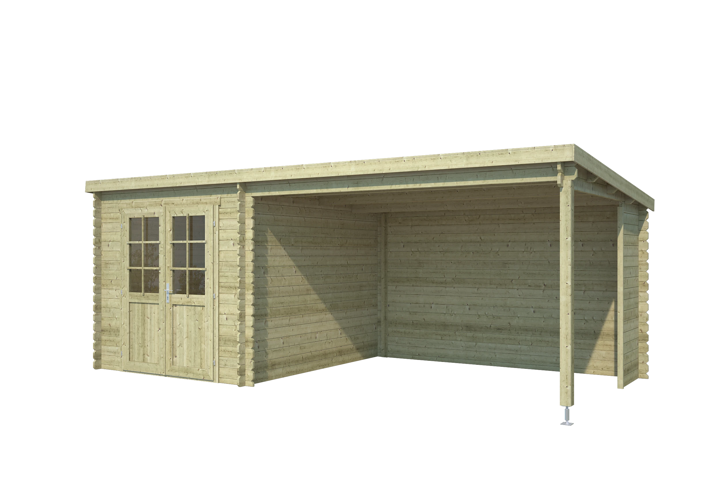 Outdoor Life Blokhut Sunniva Groen Geïmpregneerd 570 x 275 cm - Afbeelding 2