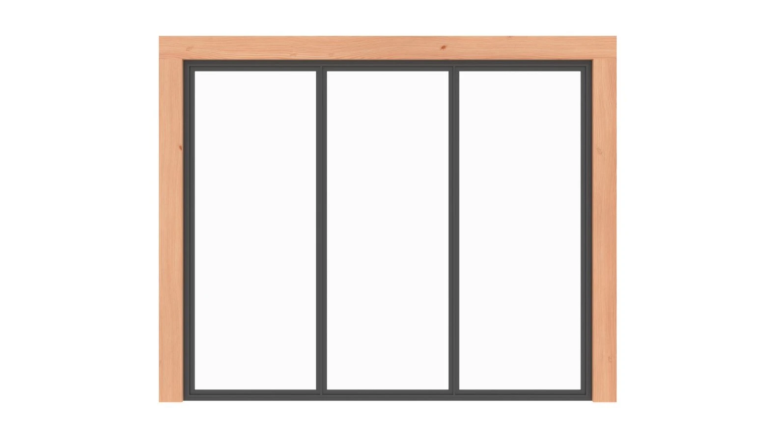 Vaste Glaswand Metallook 234 x 220 cm (2340 x 2200 mm) - Afbeelding 2