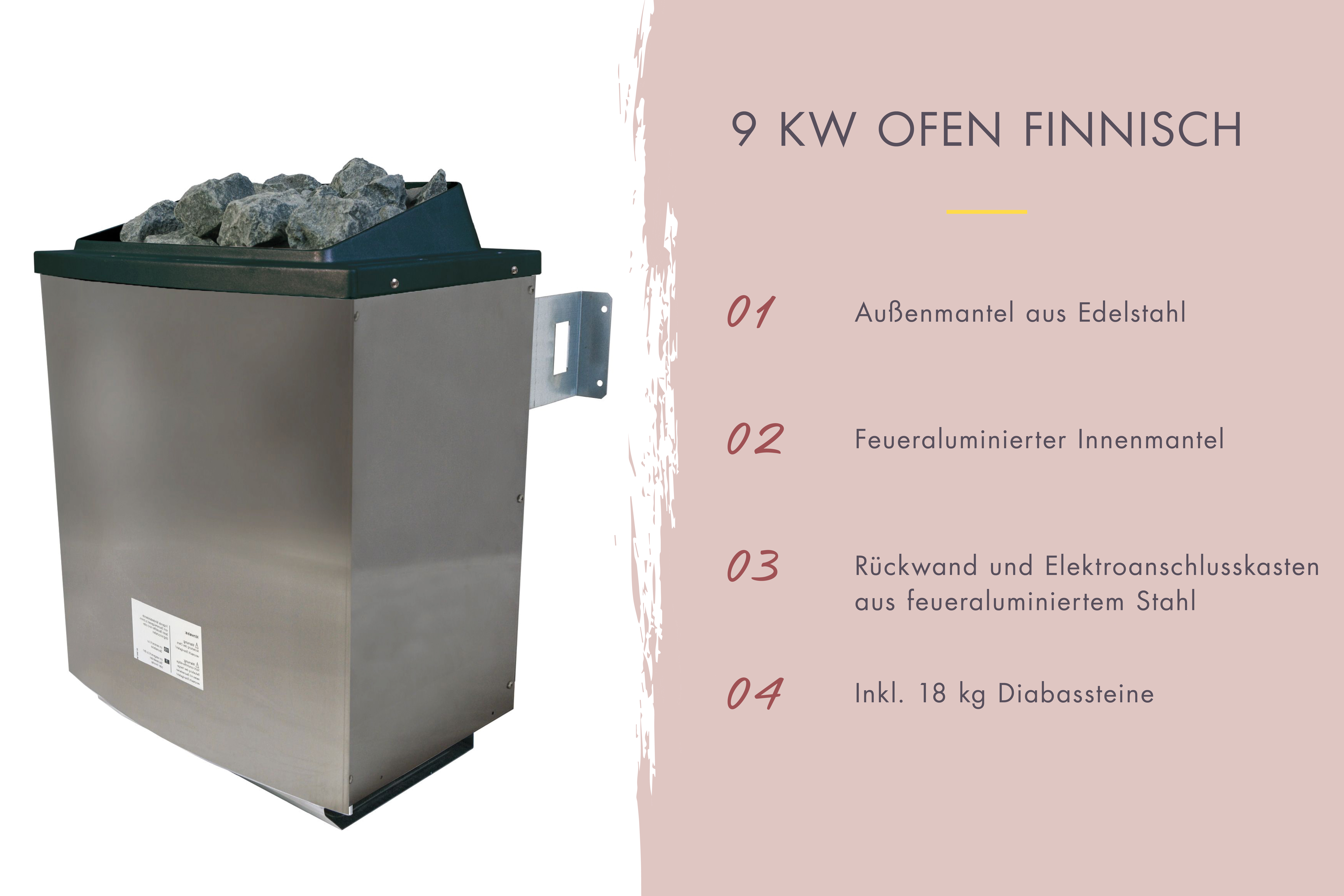 Sauna Oss 2 Finish 237 x 276 x 232 cm - Afbeelding 10