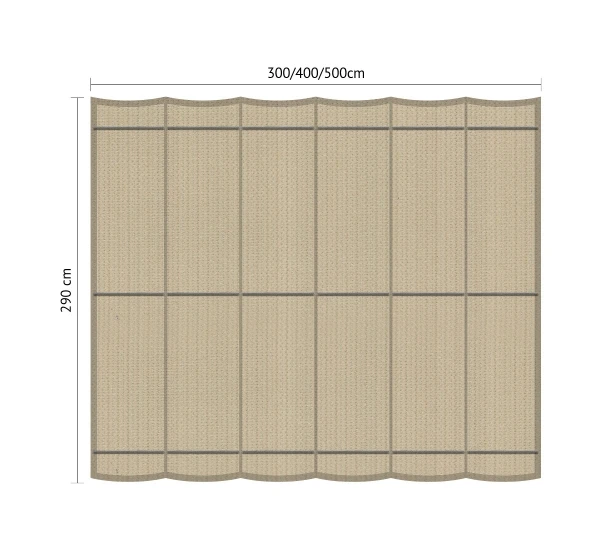 Harmonicadoek 290 x 400 cm Zand - Afbeelding 1