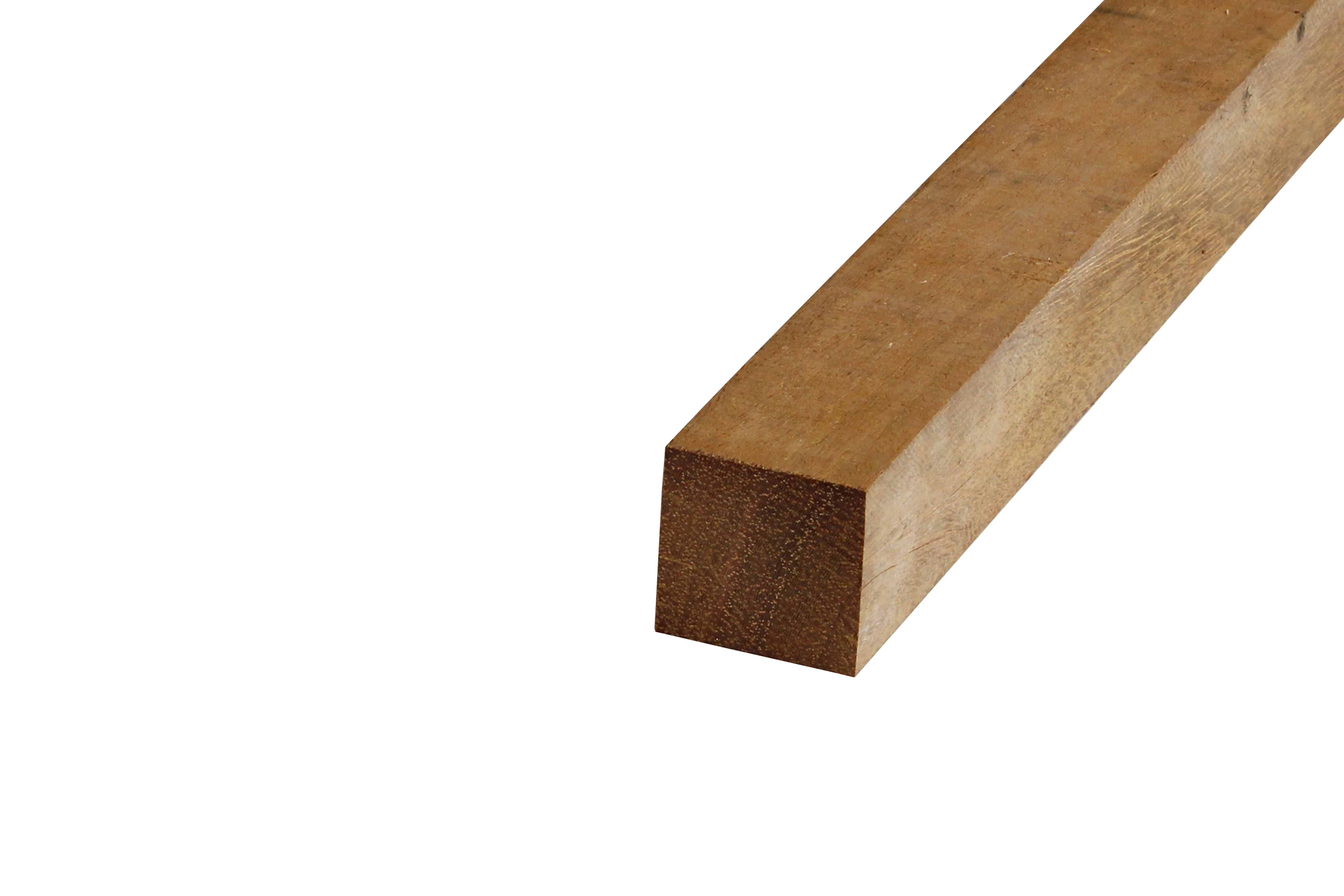 Hardhout Azobe Paal 8 x 8 cm (80 x 80 mm) Fijnbezaagd - Lengte 245 cm - Afbeelding 3