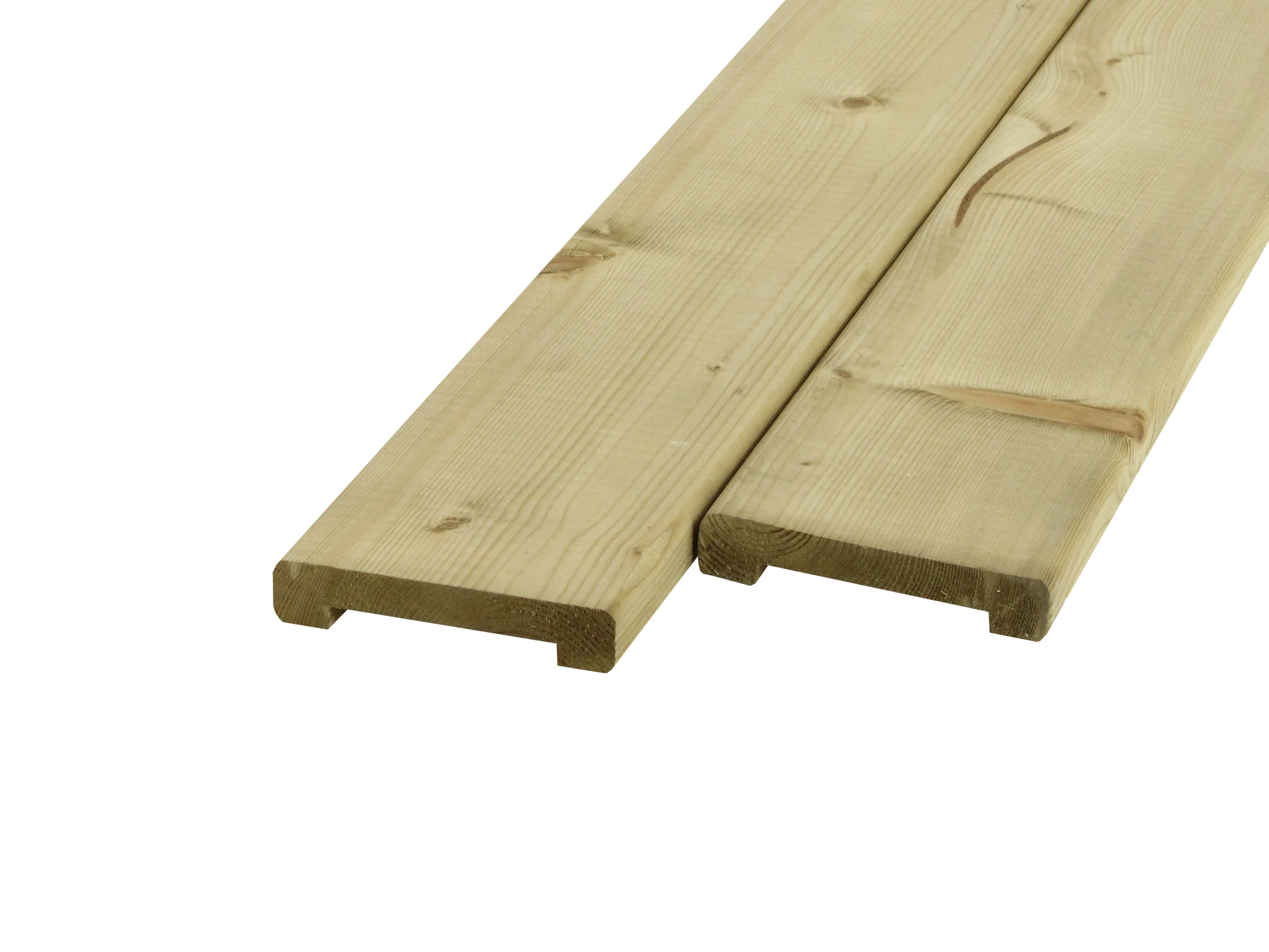 Vuren Afdeklat met Sponning 1.9 x 9.6 cm (19 x 96 mm) Groen Geïmpregneerd - Lengte 181.5 cm - Afbeelding 4