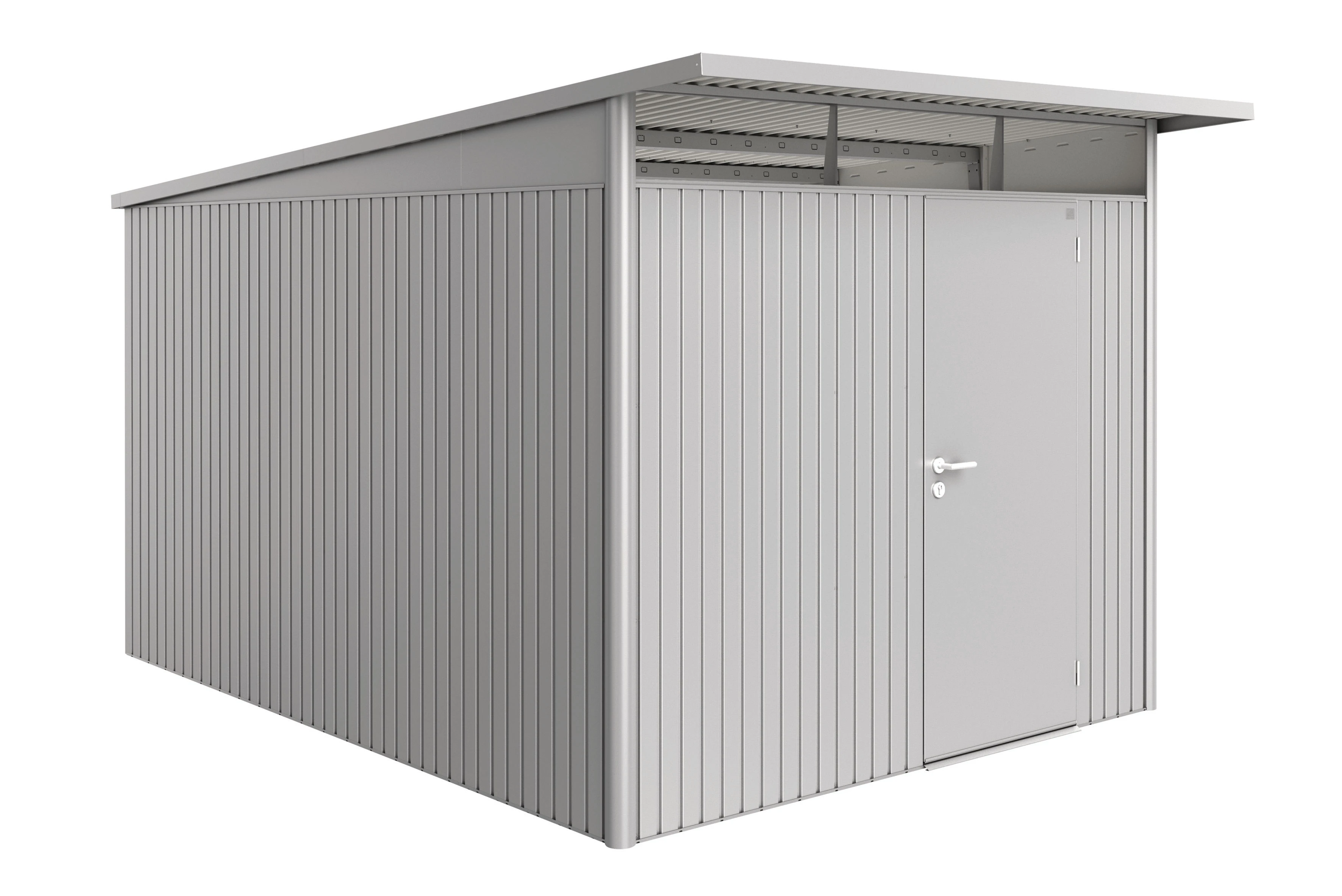 Biohort Berging Avantgarde Enkele Deur Zilver 260 x 380 x 222 cm - Afbeelding 1