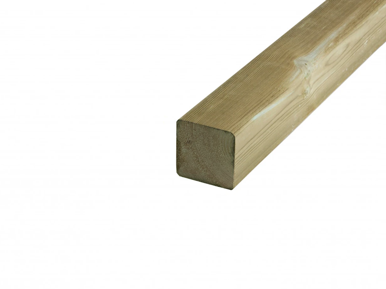 Grenen Paal 8.8 x 8.8 cm (88 x 88 mm) Geïmpregneerd Groen - Lengte 240 cm - Afbeelding 3