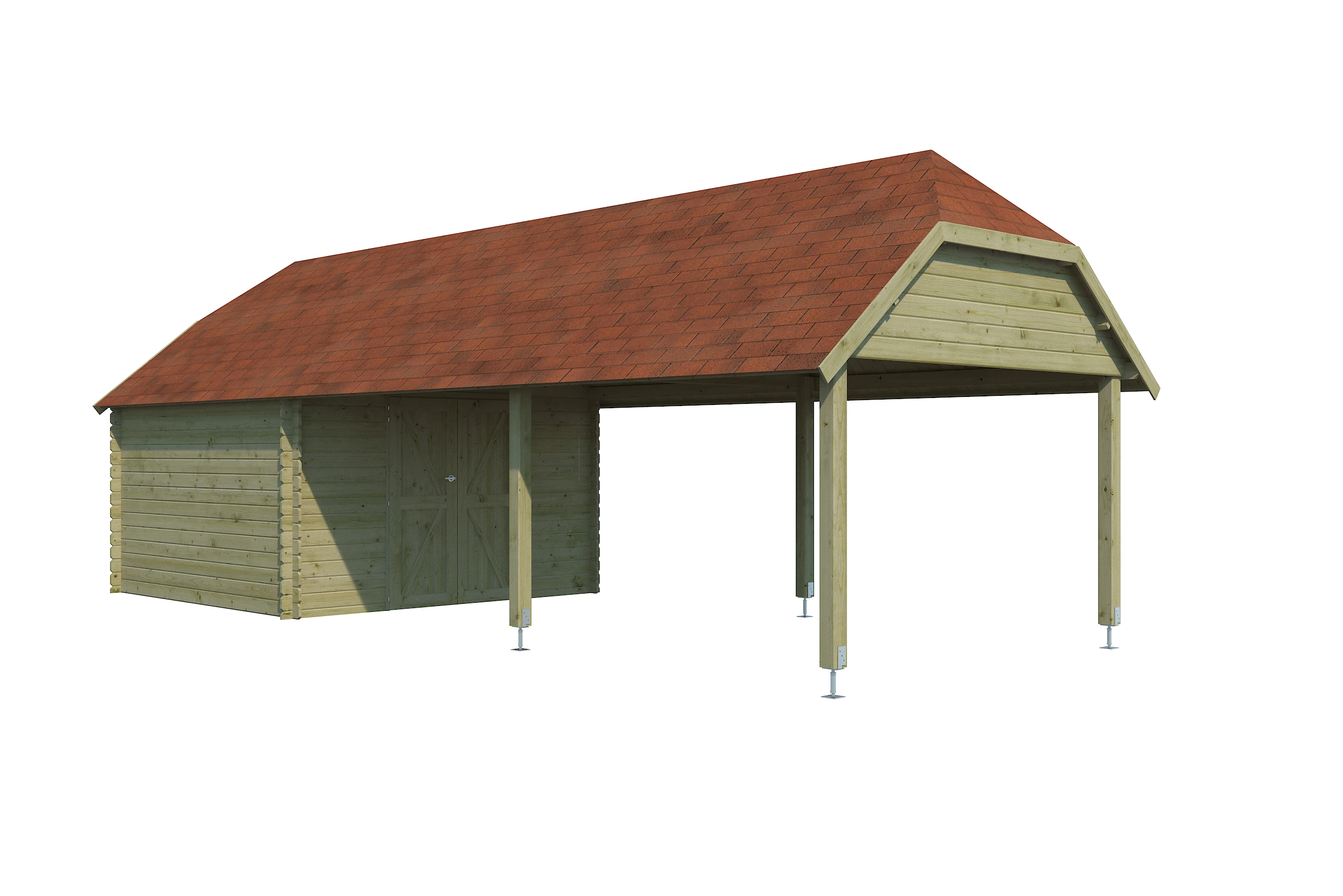 Woodlands Blokhut Oxford XXL Groen Geïmpregneerd 355 x 940 cm - Afbeelding 11