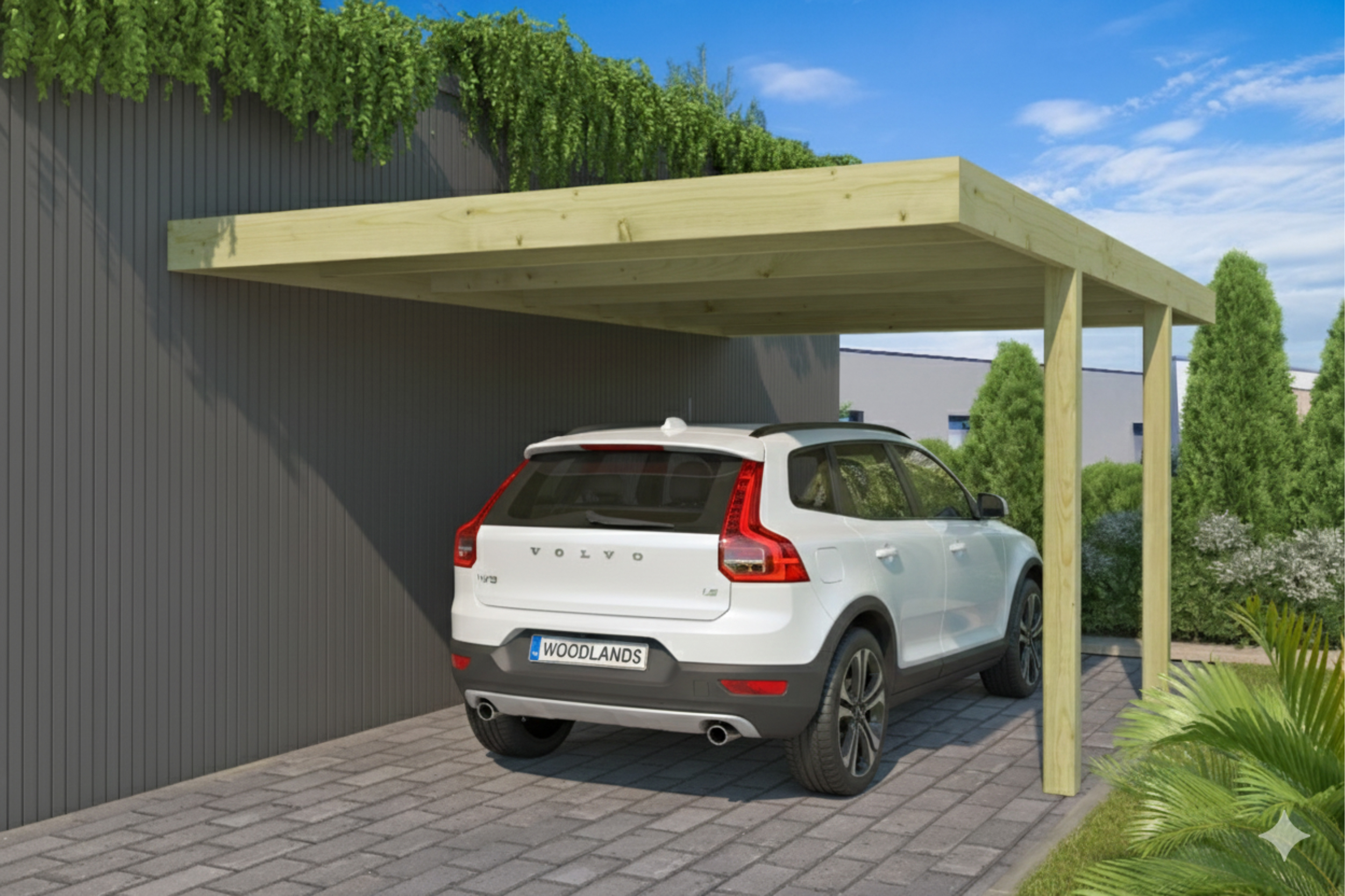 Woodlands Carport Q-Line QB Aanbouw 307 x 554 cm - Afbeelding 2