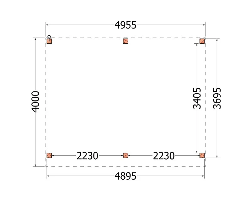 Trendhout Douglas Overkapping Refter 500 x 400 cm - Afbeelding 2