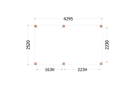 Trendhout Douglas Overkapping Palermo 545 x 250 cm - Afbeelding 2
