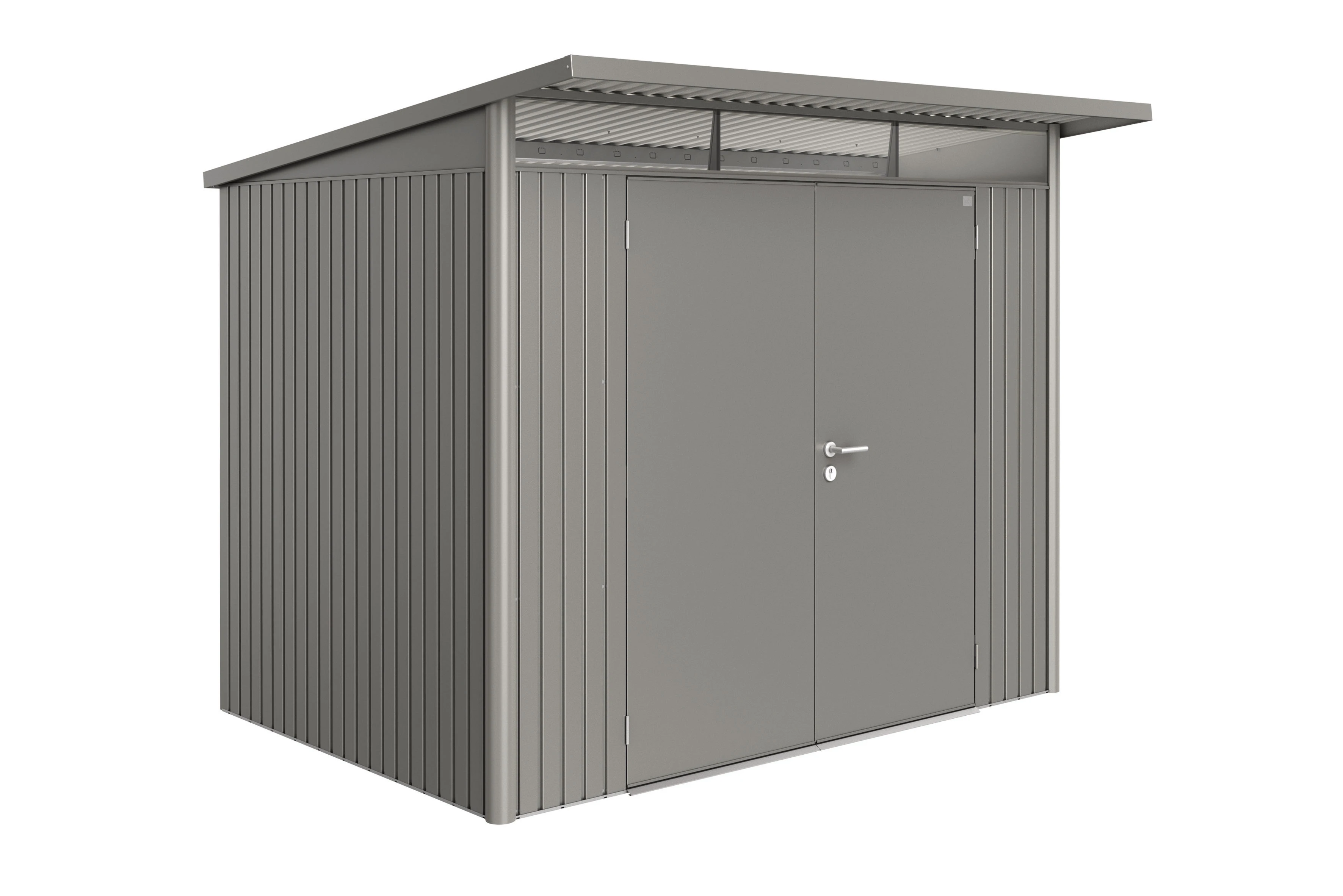 Biohort berging avantgarde met dubbele deur kwartsgrijs, 260 x 220 x 218 cm, A5 - Afbeelding 2
