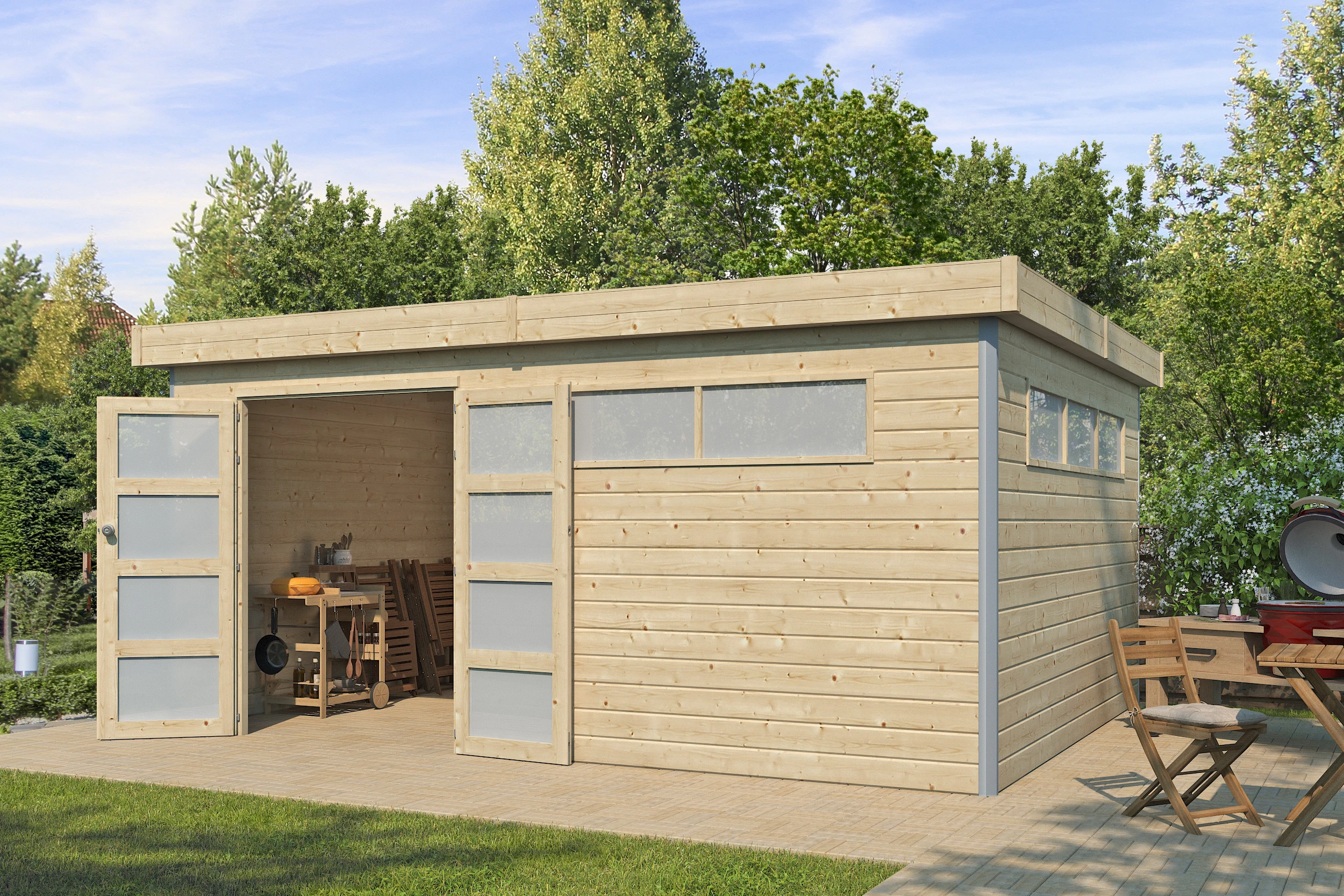 Woodlands Blokhut Kasuko 485 x 385 cm - Afbeelding 2