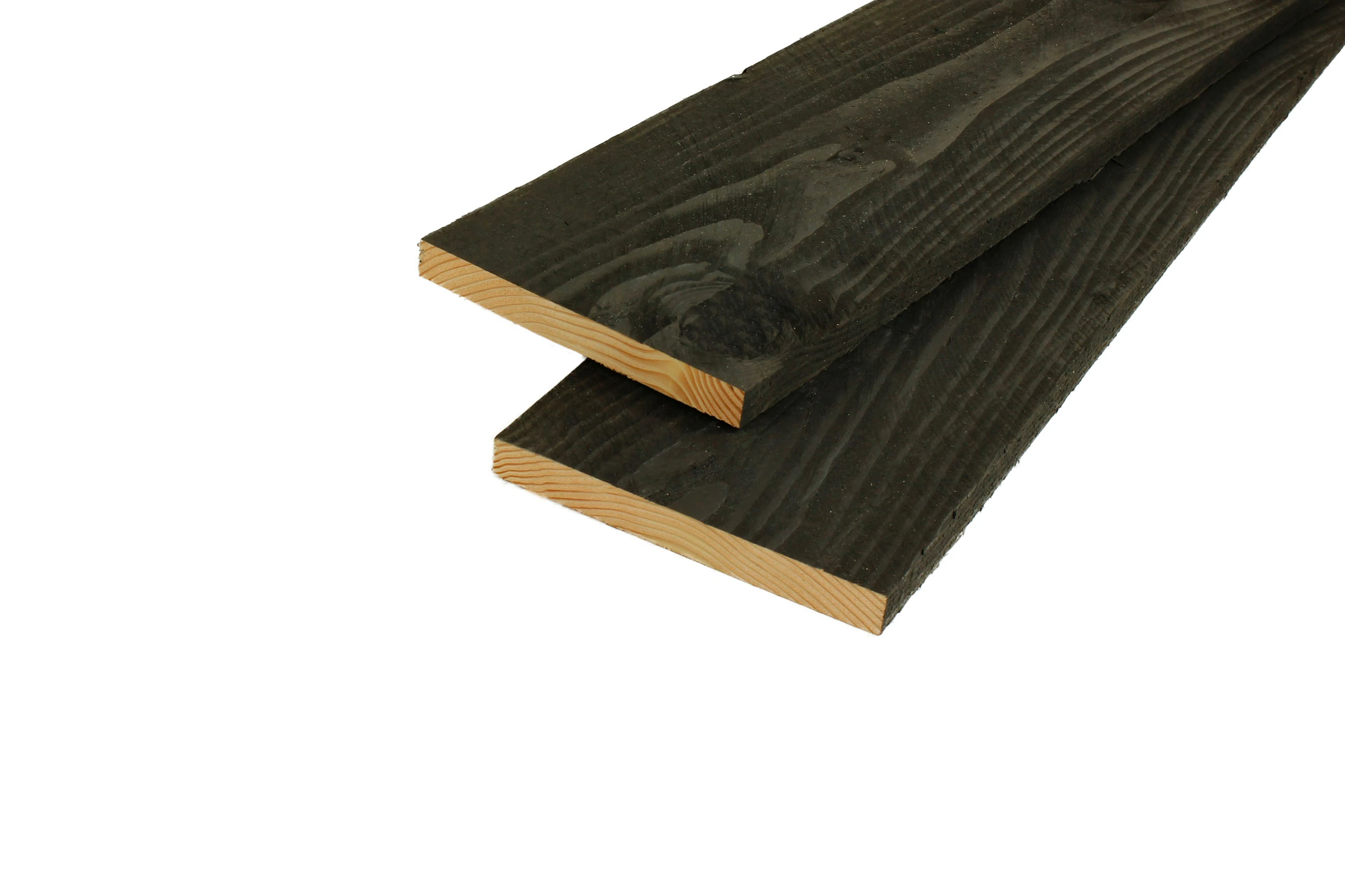 Douglas Potdekselplank 2.2 x 20 cm (22 x 200 mm) Fijnbezaagd zwart geïmpregneerd - Lengte 300 cm - Afbeelding 1