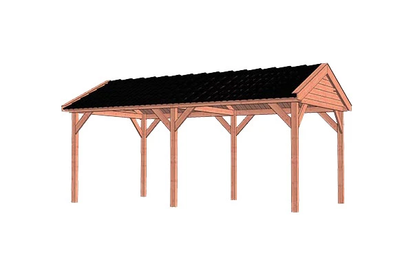 Trendhout Douglas Overkapping Zadeldak Betula 615 x 350 cm - Afbeelding 1