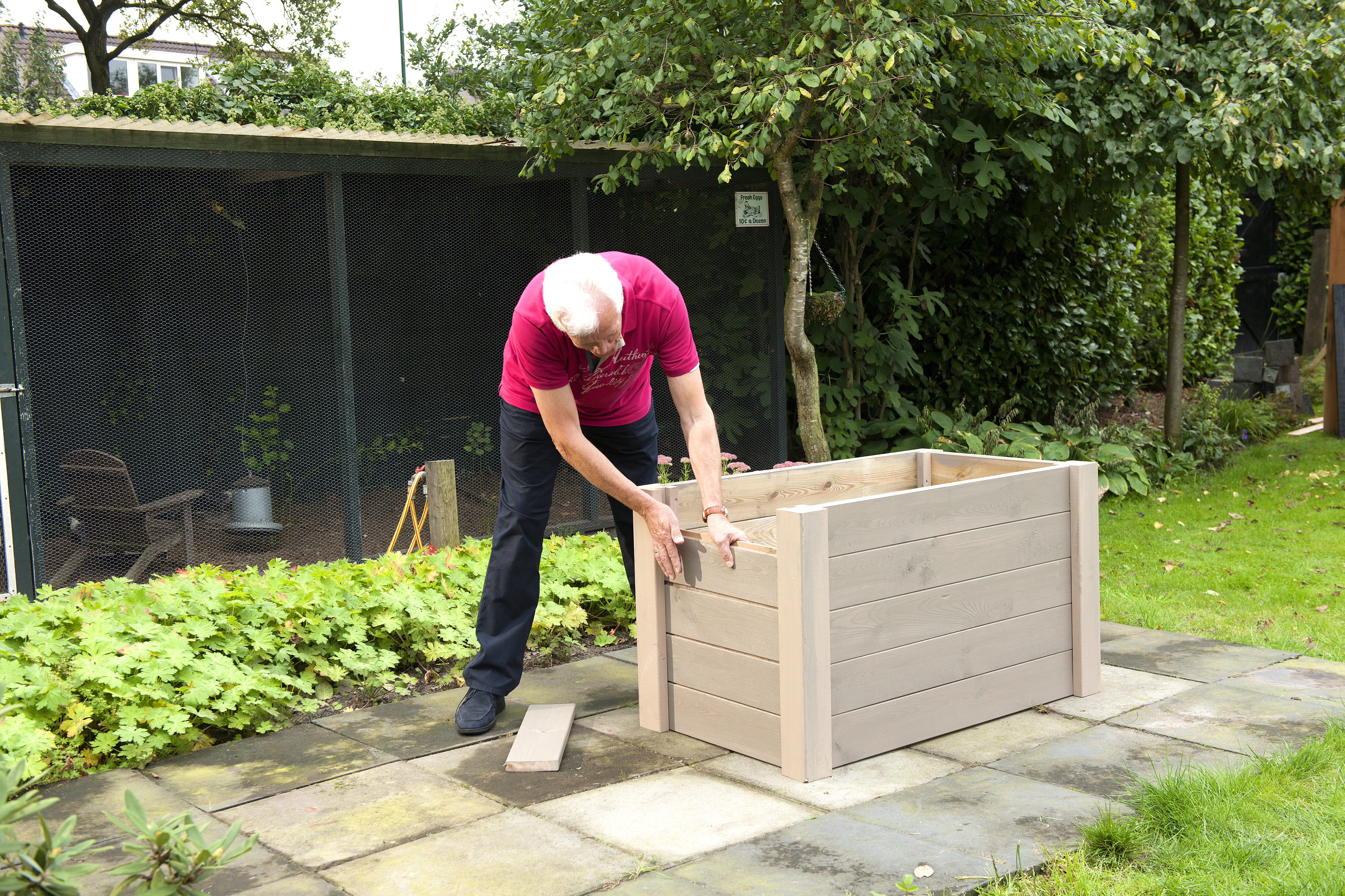 Grenen Tussenpaal met sleuf 8.8 x 8.8 cm (88 x 88 mm) - Lengte 270 cm - Afbeelding 3