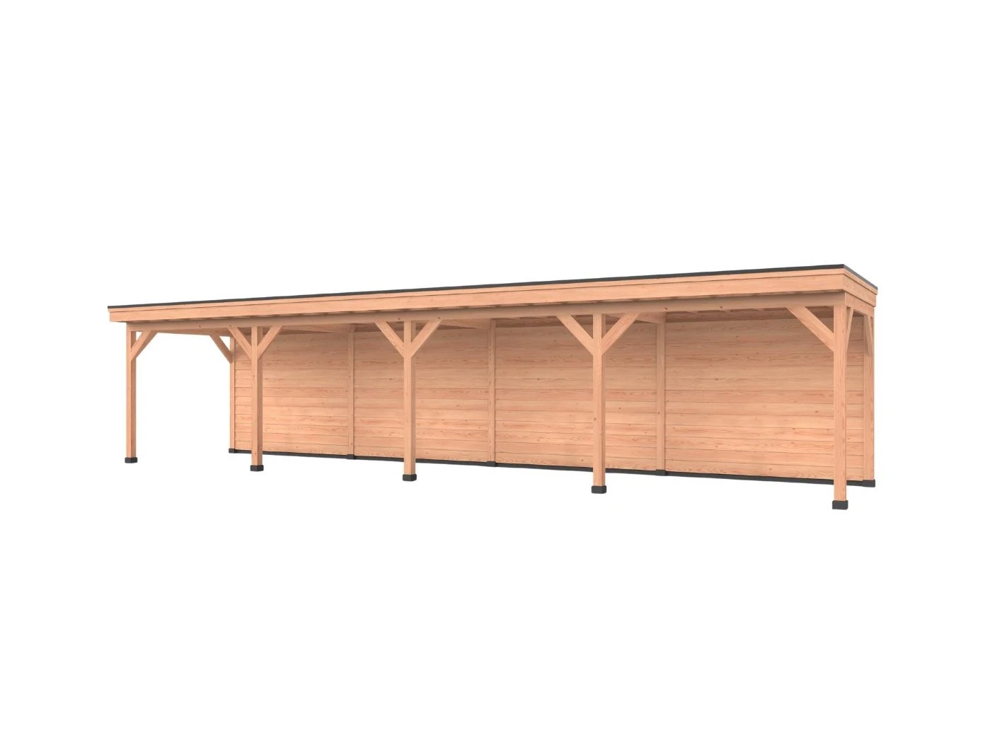 Douglas overkapping, 1200 x 250, Met achterwand, Westwood DIY - Afbeelding 1